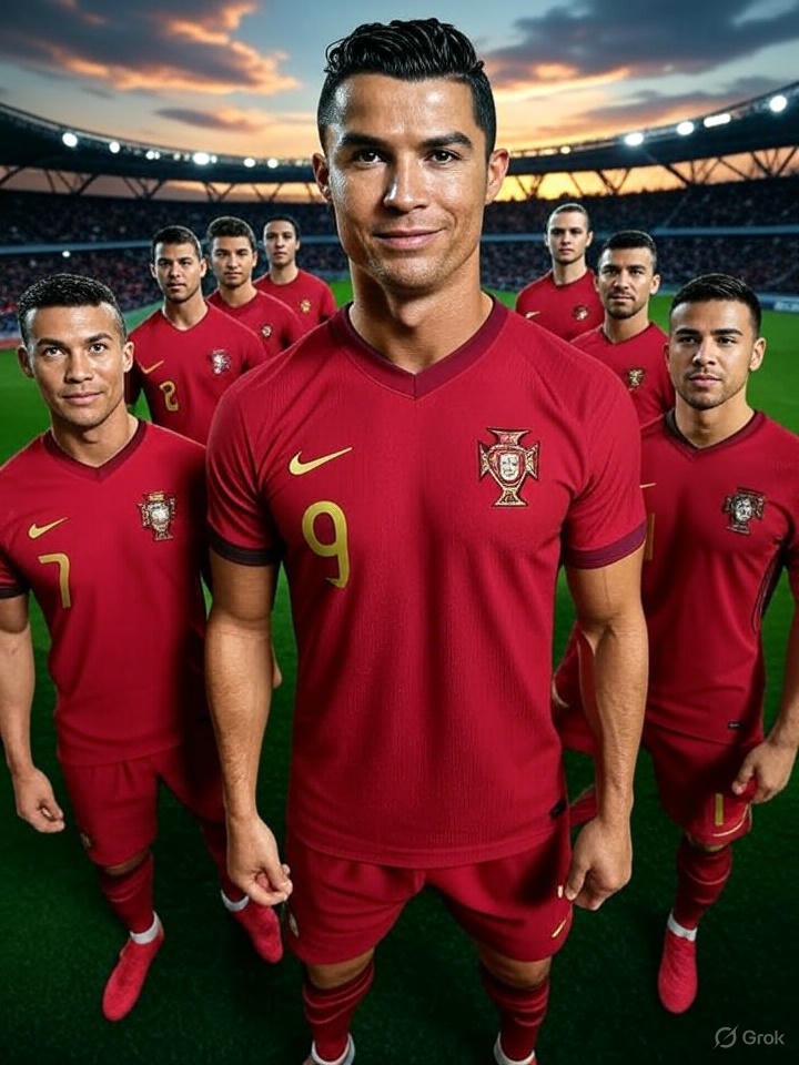 Portugal national team posing for group photo
