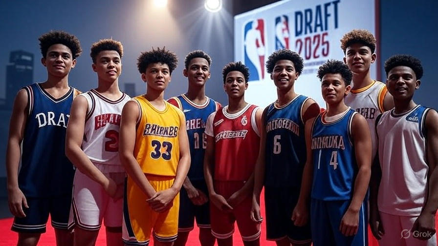 NBA draft 2025 prospects posing before selection
