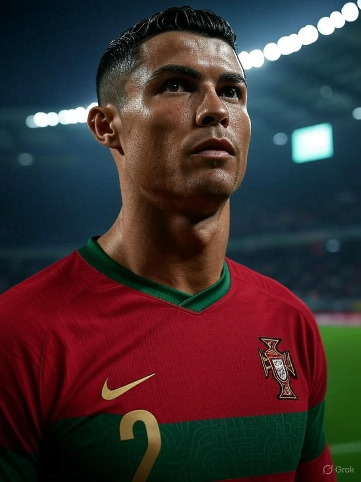 Cristiano Ronaldo focused and thoughtful before EURO 2024 match